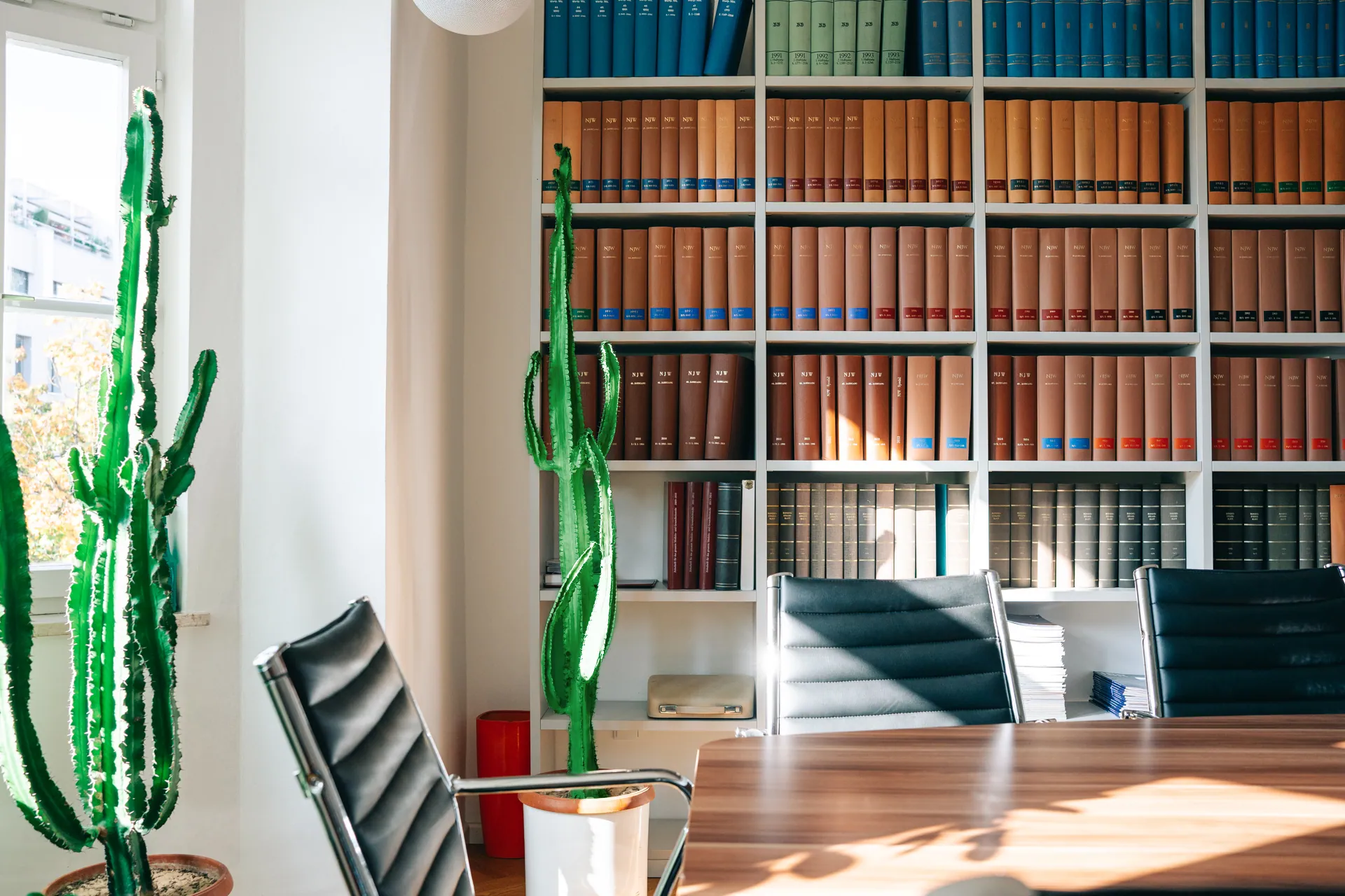 Fachbibliothek der Kanzlei Kreutz mit juristischen Standardwerken