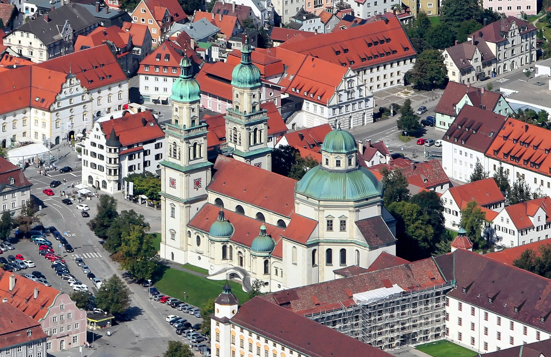 Basilika St. Lorenz in Kempten aus der Luft